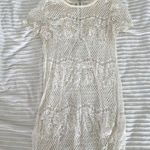 Long lace top with open back